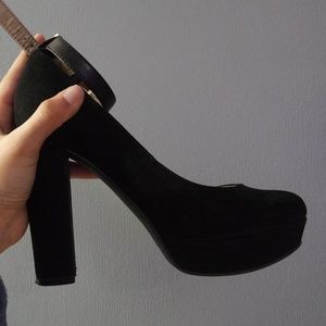 Black Platform Heels by G by Guess
